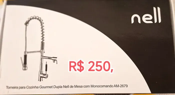 Torneira Gourmet dupla de mesa Nell