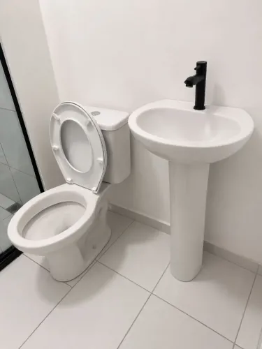 Vaso sanitário c/ caixa acoplada + pia banheiro 