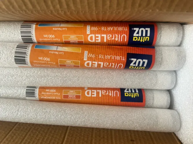 30 lâmpadas tubo led branco neutro(15 de 120cm + 15 de 60cm)
