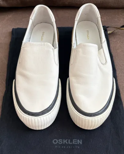 Tênis Osklen Slip On Branco 34 unissex