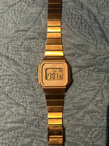 Relógio casio 650w rose gold