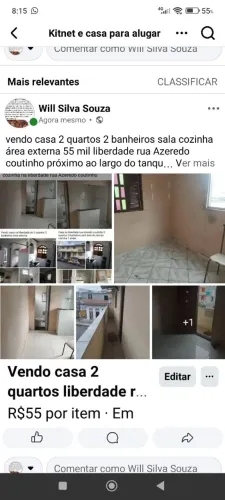 Ótimo produto situado rua Azeredo coutinho próximo padaria do Olavo são 2 quartos etc
