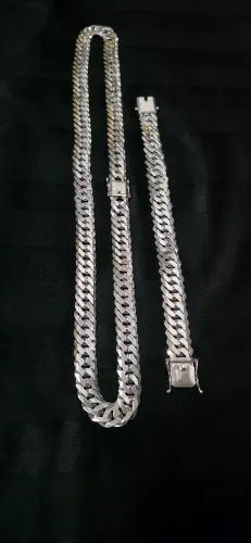 Cordão e pulseira de prata 925