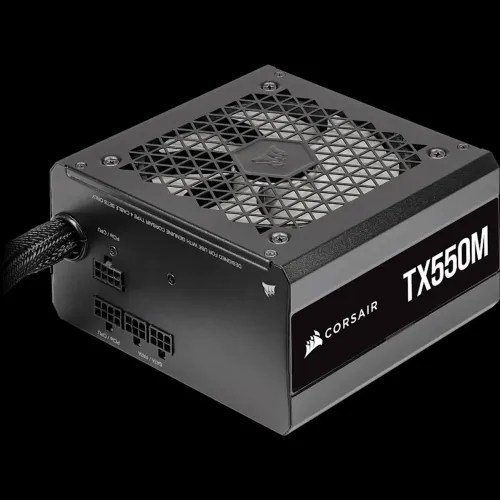Fonte Corsair TX550M, 550W, 80 Plus Gold, PFC Ativo, Semi Modular, CP-9020133-WW