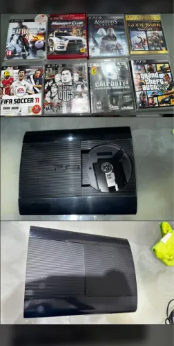 Vendo PS3 Super Slim com HD de 250 GB, funcionando perfeitamente
