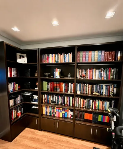 Estante De Livros 6 Portas 15 Prateleiras Tok Stok Cor Tabaco