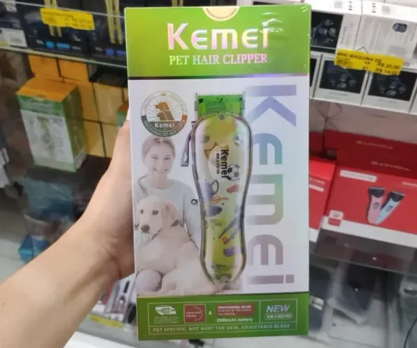 Ma?quina de Corte Tosa Para Cachorro Gato Profissional Kemei KM-CW2100