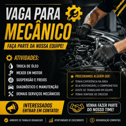 VAGA PARA MECÂNICO