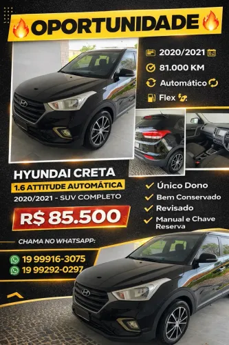Hyundai Creta Attitude 1.6 16V Flex Aut. 2021
