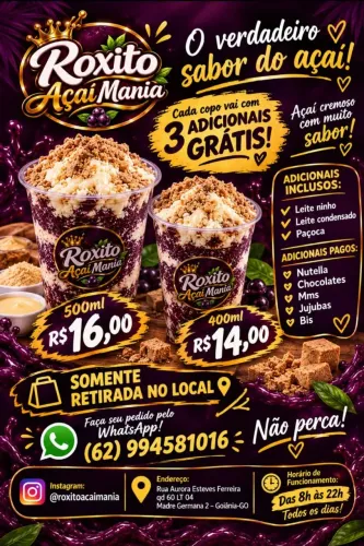 Vendo açaí chama