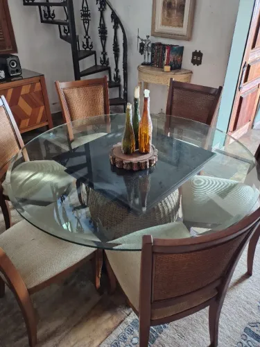 Mesa de Jantar Artefacto redonda com 6 cadeiras