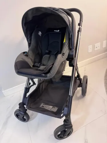 Carrinho Safety 1st Discover Trio ISOFIX + Bebê Conforto + Base + espelho retrovisor bebê
