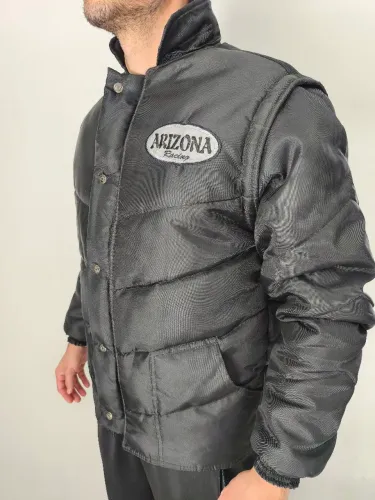 Jaqueta Arizona Nylon Preta Moto frio/chuva Blusa alça removível 