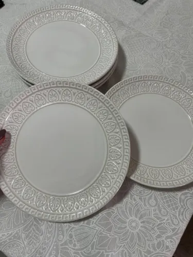 5 pratos de sobremesa novos - porcelana Porto Brasil