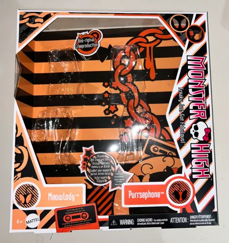 monster high caixa meowlody e purrsephone