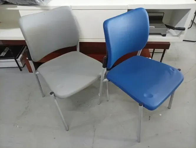 Cadeira Fixa Azul/Cinza