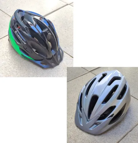 Capacete para bicicleta adulto verde ou cinza