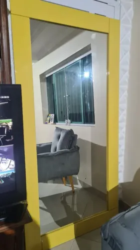 Espelho de chão grande com moldura - moderno e decorativo 5 x R$ 60,00