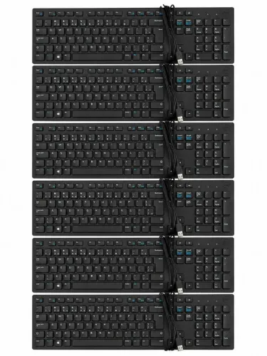 Lote de 6 Teclados Dell USB Originais - Funcionando