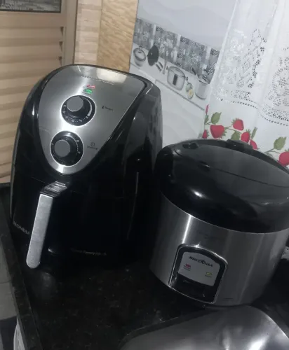 Kit Inox - Fritadeira sem Óleo 4 Litros + Panela de Arroz 10 xícaras