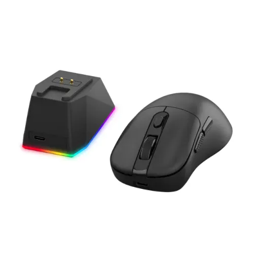 Mouse Gamer | Redragon Ebony | Sem Fio | Dock de Recarga | 6 Botões | 24000 DPI | Preto