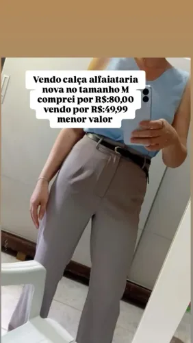 Calça alfaiataria nova M