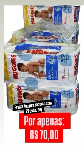 Fralda Huggies R$70