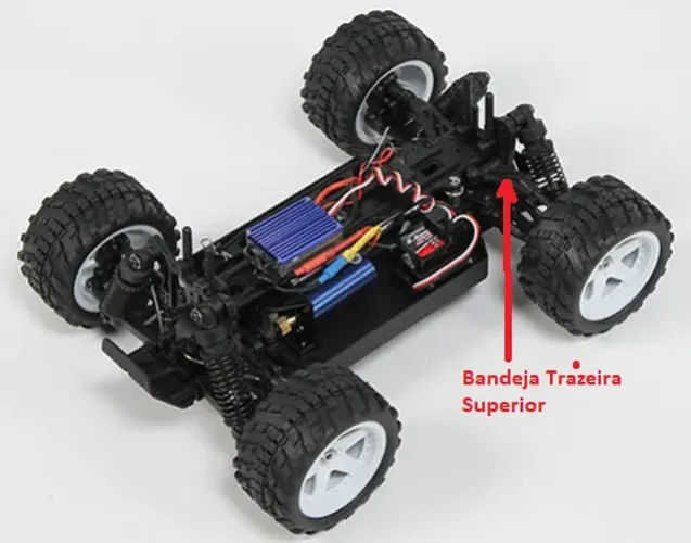 Bandeja Traseiras superior o par (Turnigy Monstro 1/16 4WD Beatle )