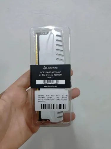 Memória RAM Rise Mode Z, 16GB, 4800MHz, DDR5, CL40, Branco [NOVO]