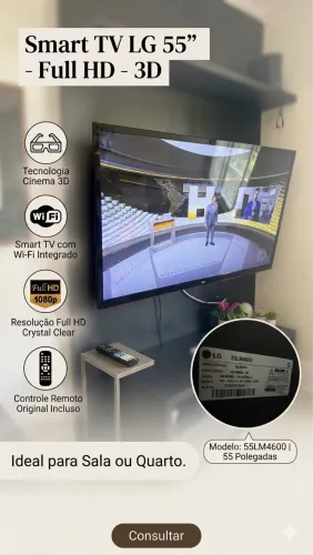 Oportunidade: Smart TV LG 55" Cinema 3D Full HD (Modelo: 55LM4600)