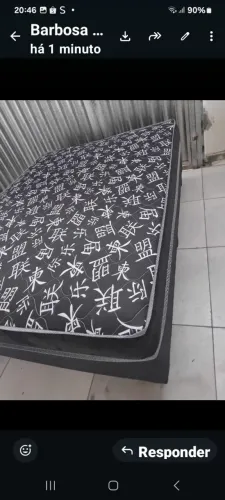 Vende-se cama box casal de mola 