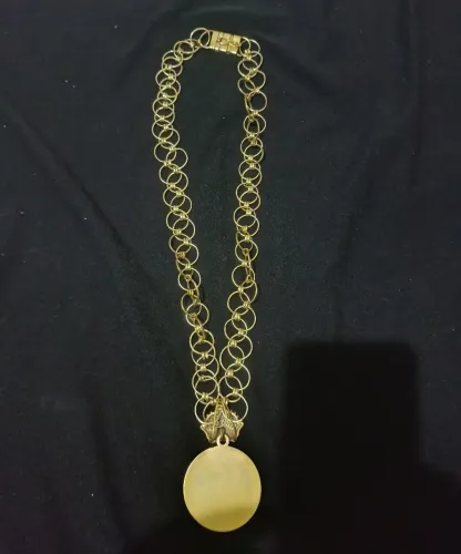 CORDÃO DE PRATA BANHADO A OURO MODELO IMPERADOR CORDÃO MUITO TOP 134 G