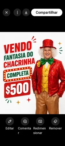 Vendo fantasia do Chacrinha