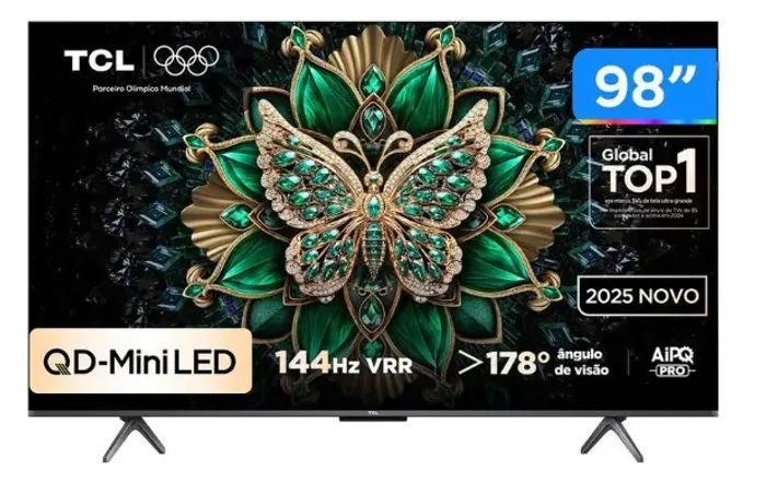 TV 98 POLEGADAS - SMART TCL UHD 4K MINILED 98C6K 120Hz