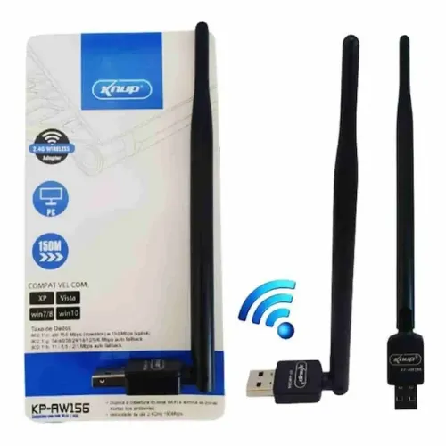 Adaptador Antena Wi-fi 150mbps Usb Knup Kp-aw156 *ENTREGA GRÁTIS*