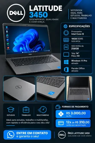 Notebook Dell i5 DDR5