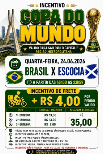 Vaga fixa e freelancer motoboy