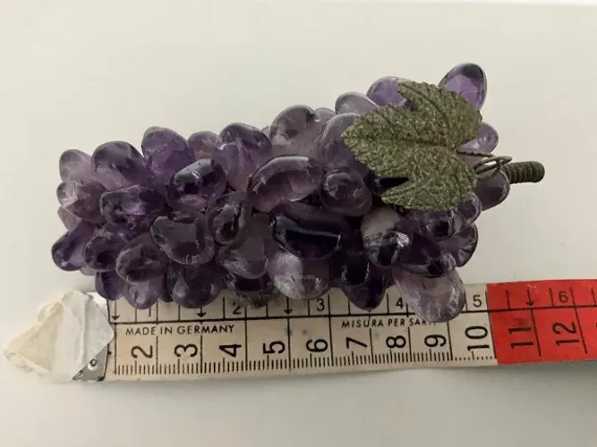 Cacho de uva de pedra ametista