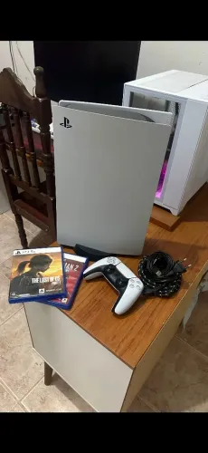 Ps5 Fat com 2 jogos, TLoU 1 Remake e Homem Aranha 2