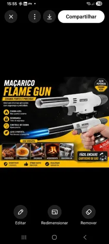 Maçarico Flame Gun - Chama Forte e Precisa