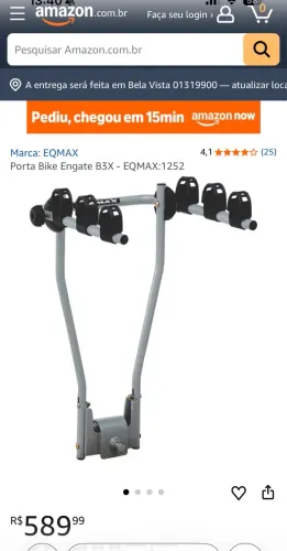 Transbike suporte para 3 bikes Eqmax para engate/ 