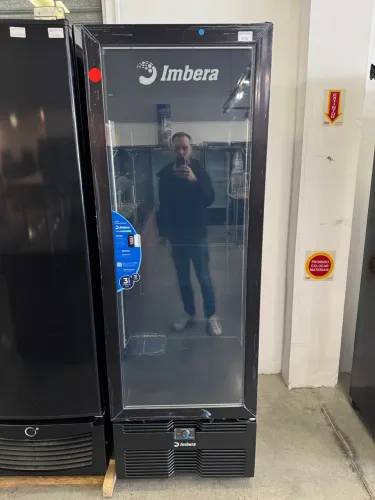 Congelador Vertical Imbera 597 Litros Porta de Vidro Full Black EVZ21 Max Voltagem 220v