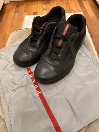 tênis prada america's cup couro preto 41 original