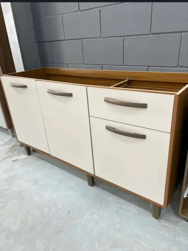 Gabinete De Pia 1,50 Na Cor Freijó Baunilha NOVO A PRONTA ENTREGA !!
