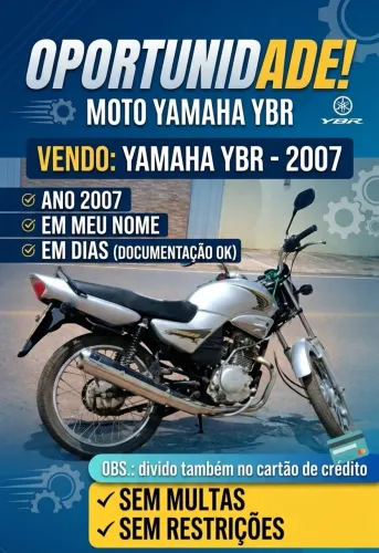 Vendo Yamara YBR relíquia ano 2007
