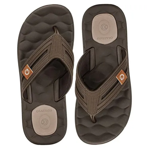 troco chinelo cartago egeu original marrom bege