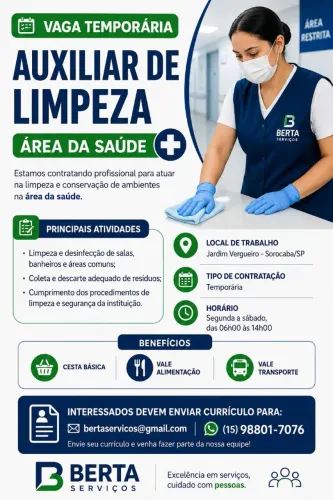 Auxiliar de limpeza 