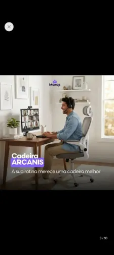 CADEIRA ERGOMÉTRICA ESCRITÓRIO CONFORT --- R$ 419.00