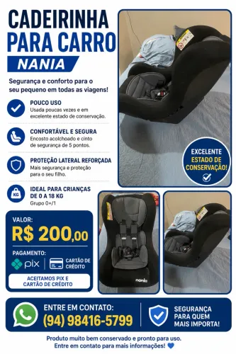 CADEIRINHA PARA CARRO NANIA
