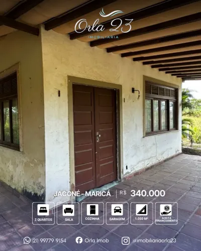 JACONÉ, ORLA 23 IMOBILIÁRIA VENDE! CASA EM 2 TERRENOS PRÓXIMO À PRAIA!